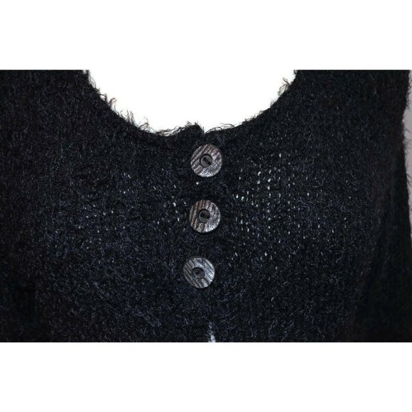 Patrice Breal Black 3 Button Open Front Cardigan - Picture 6 of 9